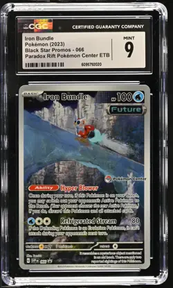 Iron Bundle 066 Paradox Rift Pokemon Center Etb Pokemon CGC 9 Mint *020 - Image 1