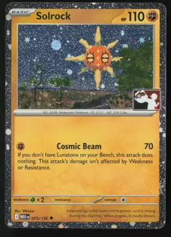 Pokemon Solrock - 075/132 Prize Pack Series 8 Cosmo Holo Pack Fresh - NM - Image 1