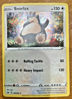 Snorlax 140/202 Sword & Shield Holo Cosmos Holo Rare Pokemon TCG - Image 1