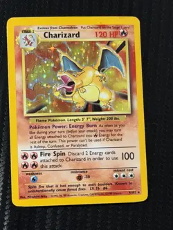 1999 Pokemon Set Unlimited Charizard Rare Holo 4/102 VTG Rare UNGRADED LP - Image 1