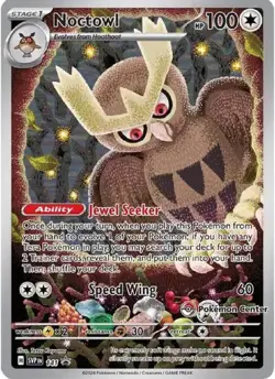 Pokemon TCG Noctowl SVP 147 Pokemon Center Promo - NM Holo - Image 1