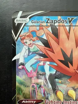 Pokemon Galarian Zapdos V Ultra Rare Full Art Holo Astral Radiance TG19/TG30 NM - Image 2