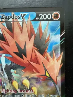 Pokemon Galarian Zapdos V Ultra Rare Full Art Holo Astral Radiance TG19/TG30 NM - Image 3