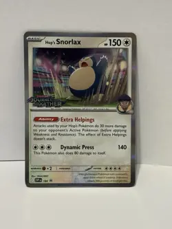 Pokemon Hop's Snorlax Promo Prerelease Stamped Holo 184 Sv: Scarlet & Violet - Image 1