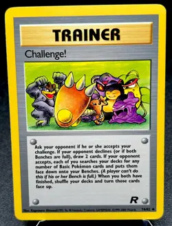 CHALLENGE! 74/82 LP Cool Machamp Snorlax Hitmonlee Art Team Rocket Pokemon Card! - Image 1