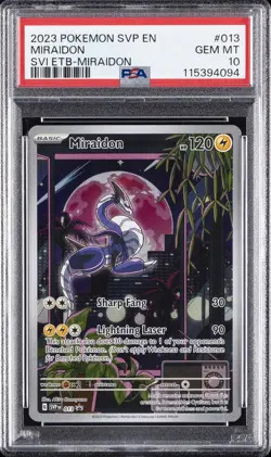 2023 POKEMON SVP EN-SV BLACK STAR PROMO #013 MIRAIDON PSA 10 - Image 1