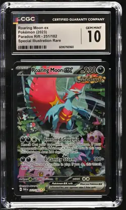Roaring Moon EX 251/182 Special Illustration Rare Pokemon CGC 10 Gem Mint *060 - Image 1
