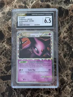 CGC 8 Espeon 2010 Undaunted 81/90 Holo Pokemon Card-FREE SHIPPING;! - Image 1