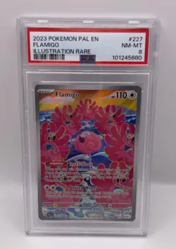 2023 Pokemon Pal EN - Flamigo Illustration Rare - 227/193 - PSA 8 - Image 1
