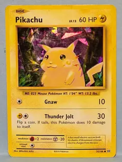 Pikachu 35/108 Cracked Ice Holo - Pokemon TCG XY Evolutions Deck Exclusive - Image 1