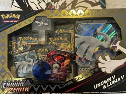 Pokemon TCG Crown Zenith Lugia v Unown v Special Collection Box Sealed - Image 1