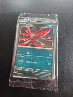Pokemon TCG Yveltal Cosmo Holo 088/132 Mega Evolution Stamped Promo SEALED NEW - Image 1