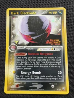 Pokemon Dark Electrode EX Team Rocket Returns 4/109 Reverse Holo Stamped Damaged - Image 1