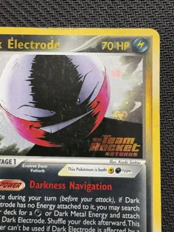 Pokemon Dark Electrode EX Team Rocket Returns 4/109 Reverse Holo Stamped Damaged - Image 3