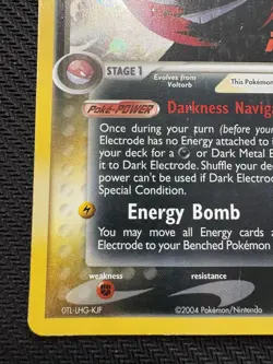 Pokemon Dark Electrode EX Team Rocket Returns 4/109 Reverse Holo Stamped Damaged - Image 5