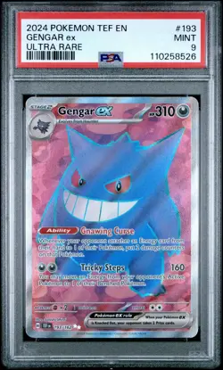 GENGAR EX 2024 POKEMON TEF EN-TEMPORAL FORCES ULTRA RARE #193 PSA 9 MINT - Image 1