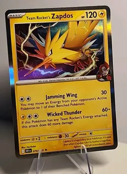 Team Rocket's Zapdos 070/182 Sv10: Destined Rivals Holo Pokemon TCG NM - Image 1