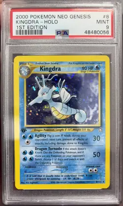 2000 Pokemon Neo Genesis Kingdra- Holo 1st Edition PSA 9 Mint - Image 1