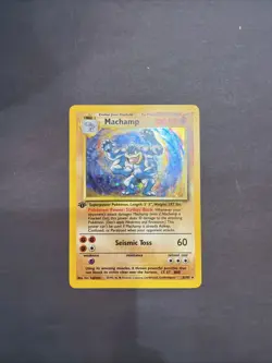 Pokemon TCG Machamp Holo Rare 1st Edition Base Set 8/102 - Image 1
