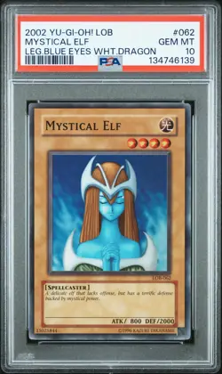 Mystical Elf LOB-062 Super Rare Unlimited 2002 Original Yugioh PSA 10 *139 - Image 1