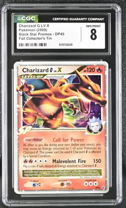 CGC 8 Charizard G LV.X 2009 Black Star Promos DP45 Holo Pokemon Card - Image 1