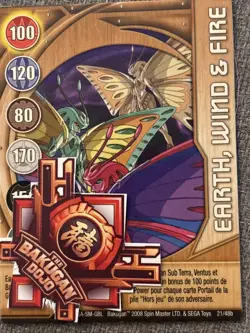 Bakugan New Vestroia | Earth Wind & Fire 🥉 Copper Gate Card 21/48b - Image 2