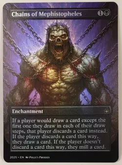 Chains of Mephistopheles FOIL Proxy Playtest Card with Custom Fantasy Art - Image 1