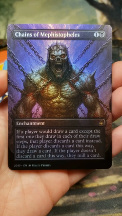 Chains of Mephistopheles FOIL Proxy Playtest Card with Custom Fantasy Art - Image 2