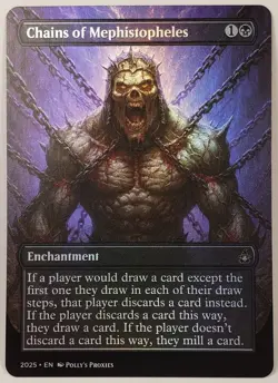 Chains of Mephistopheles FOIL Proxy Playtest Card with Custom Fantasy Art - Image 3