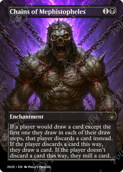Chains of Mephistopheles FOIL Proxy Playtest Card with Custom Fantasy Art - Image 5