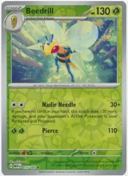 Beedrill 015/165 Reverse Holo Scarlet & Violet 151 Pokemon Card MINT - Image 1