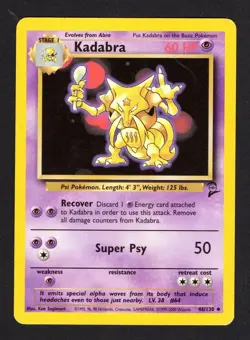 Kadabra 46 Base Set 2 II Pokemon Card Game WOTC 2000 NEAR MINT - Image 1