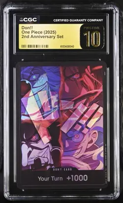 CGC 10 Pristine - DON!! Card Four Emperors One Piece 2nd Anniversary Set English - Image 1