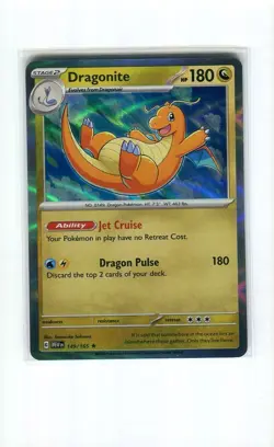 DRAGONITE 149 HOLO RARE SCARLET & VIOLET 151 POKEMON CARD MINT 2023 - Image 1