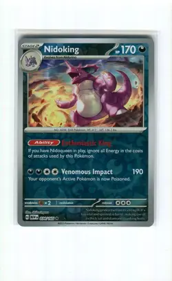 NIDOKING 034 REVERSE HOLO SCARLET & VIOLET 151 POKEMON CARD MINT CONDITION 2023 - Image 1