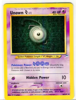 Unown Z 60 Neo Destiny Pokemon Card Near Mint - Image 1