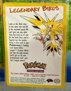 Pokemon TCG Legendary Birds Zapdos WOTC Promo Factory Sealed Card Out of Print - Image 2