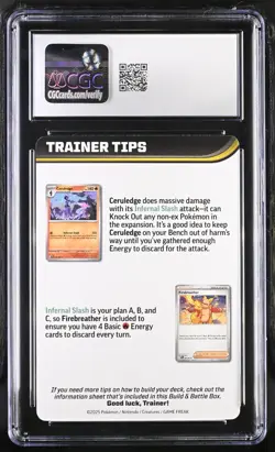 CGC 9 - Mega Charizard X Trainer Tips Insert Card - Pokemon Phantasmal Flames - Image 3