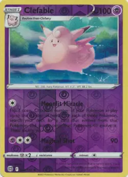 Clefable 054/172 SWSH Brilliant Stars Reverse Holo Pokemon Card MINT - Image 1