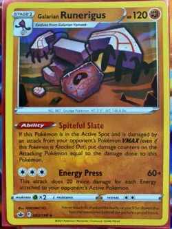 Galarian Runerigus 083/198 Holo Rare SWSH Chilling Reign Pokemon Card MINT - Image 1