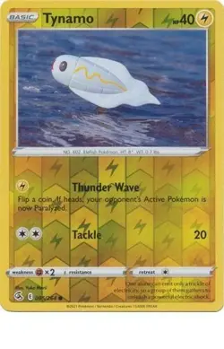 Tynamo 095/264 SWSH Fusion Strike Reverse Holo Pokemon Card MINT - Image 1