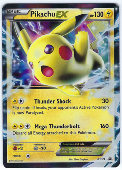 Pikachu EX XY174 XY Black Star Promo Pokemon Card NEAR MINT/MINT TCG - Image 1