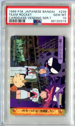 PSA 10 Team Rocket #239 Pokemon Card Bandai Carddass Vending Japanese 1999 - Image 1