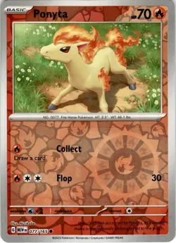 Ponyta 077/165 REVERSE HOLO Scarlet & Violet 151 Pokemon Card MINT - Image 1