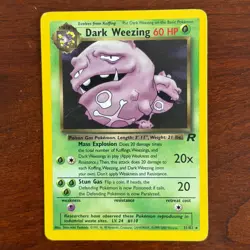 Dark Weezing 31/82 Non Holo Rare Team Rocket Pokemon Card - Image 1