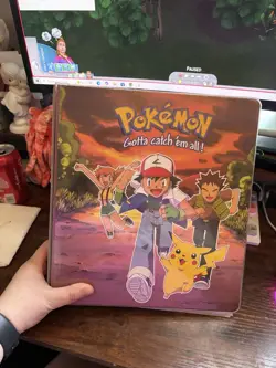 Vintage 1999 Plymouth 3 Ring Card Binder Nintendo Pokemon Pikachu Ash - Image 1