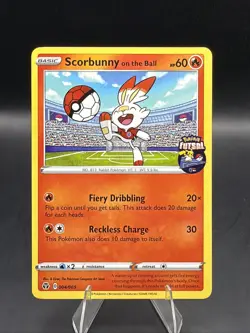 Scorbunny on the Ball - (Pokemon Futsal) 004/005 Miscellaneous Cards & Products - Image 1
