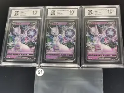 Pokemon Mewtwo V RR Holo Card 033/127 cSSc Psychic Chinese TCG 3set- Z 10 - Image 1