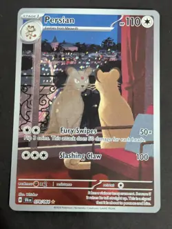 Pokemon TCG Persian Shrouded Fable Holo Illustration Card 078/064 - Image 1