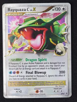 Rayquaza C LV.X DP47 Diamond and Pearl Holo HP/DMG Pokemon Card - Image 1